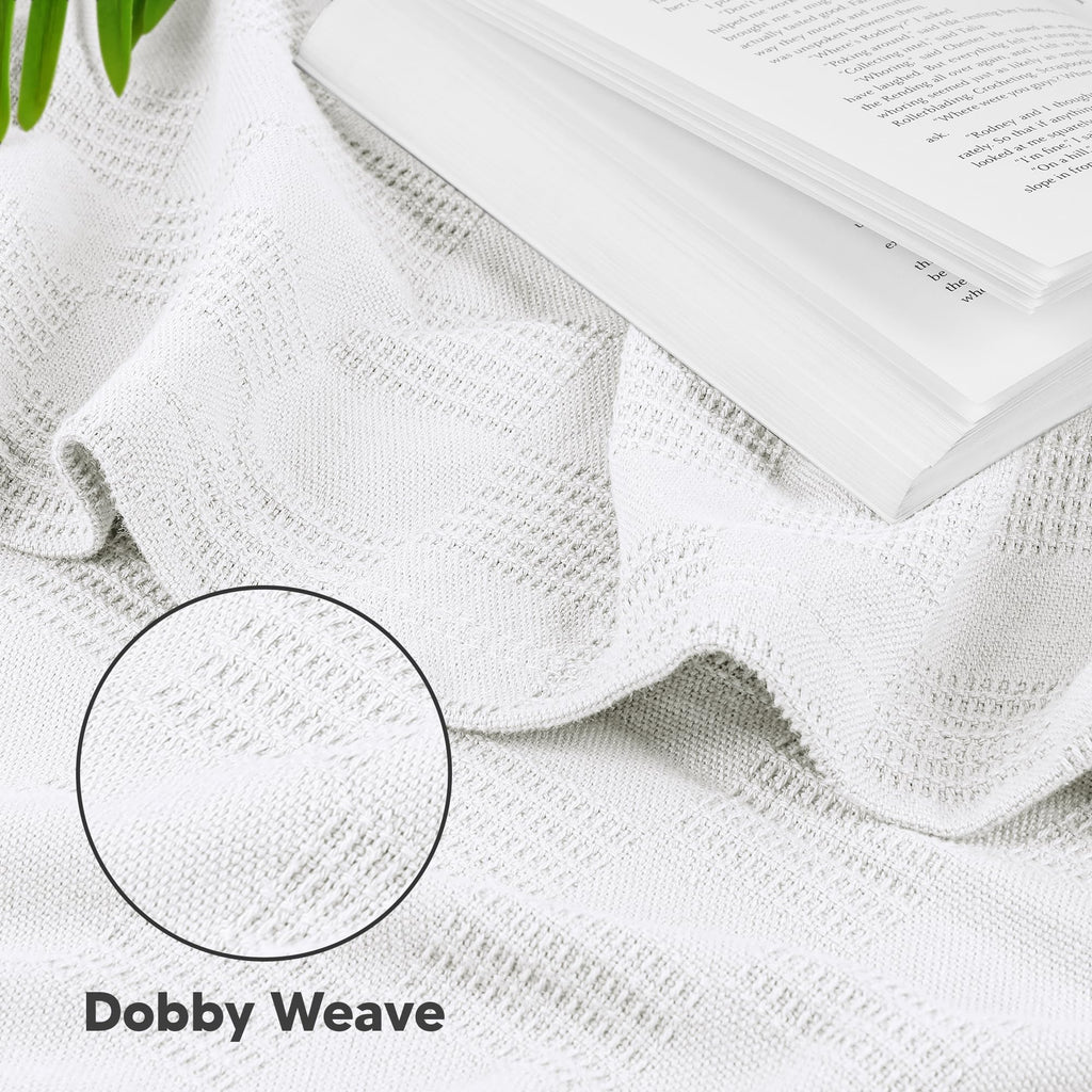 Utopia Bedding 100% Cotton Thermal Blanket Soft - White / Twin view 2