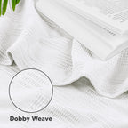 Utopia Bedding 100% Cotton Thermal Blanket Soft - White / Twin view 2