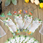 EYNDYN 145 Pieces Baby Shower Favors Ballpoint Pens and Keychains Gifts Bulk Retractable Pens Gender Reveal Cards Souvenirs - 36 / Dinosaur view 3