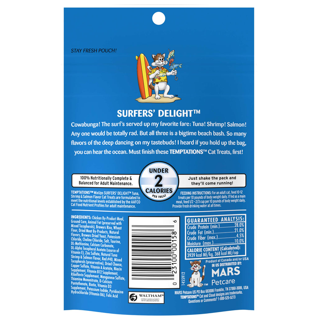 Temptations MixUps Crunchy Cat Treats, Surfer's Delight