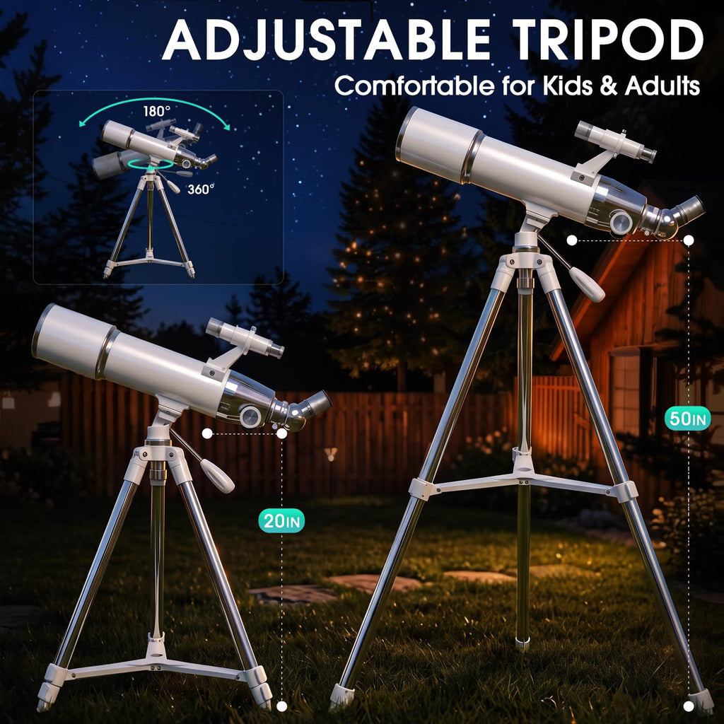 YUANZIMOO 80mm Aperture 500mm Refractor Telescope - view 2