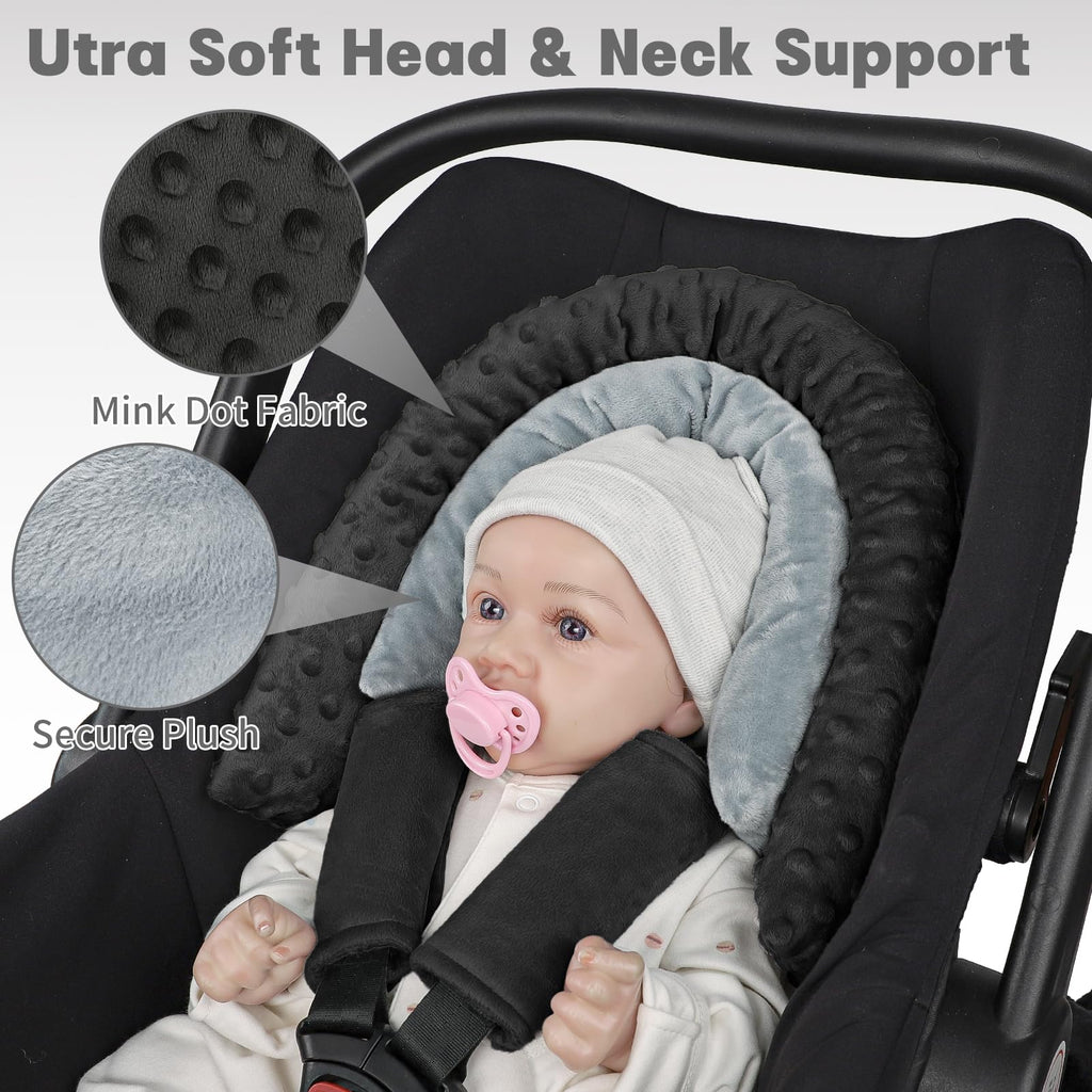 HNHUAMING Infant Car Seat Insert - Black view 2