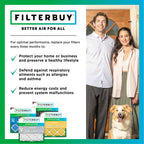 Filterbuy Air Filter MERV 8 Dust & Allergy Defense (4-Pack)