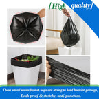 5 Gallon 80pcs (Fit 4.5-5.3 Gal) Small Black Trash Bags Strong Garbage Bags, 18-20 Liter (additional view 3)