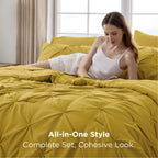 Bedsure Comforter Set & Sheet Set Bedding Set - 32 - Mustard Yellow / Full view 6