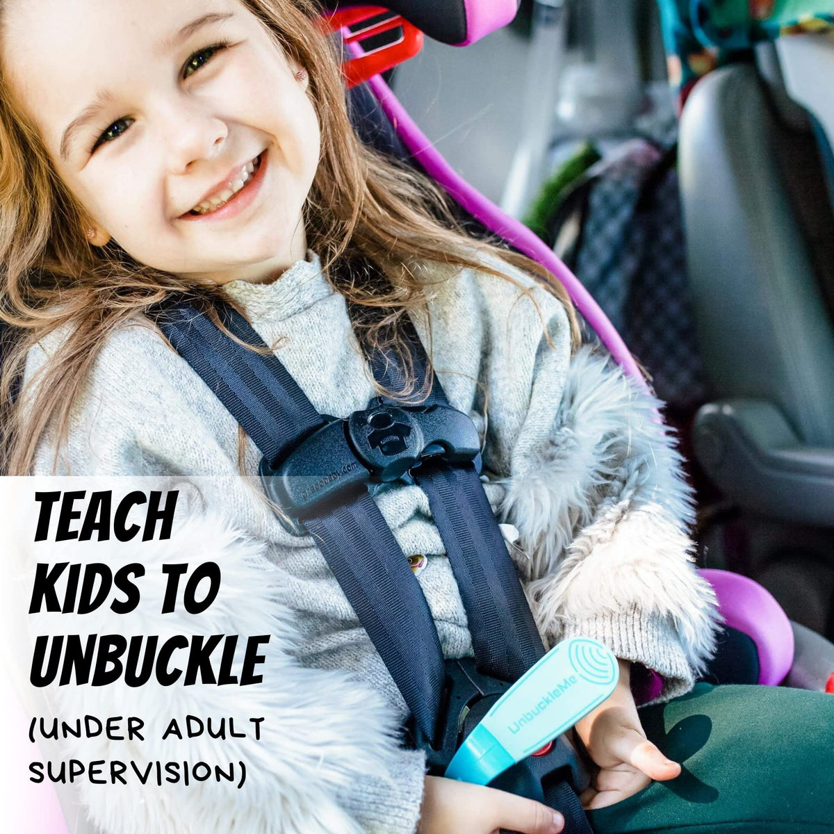 UnbuckleMe Car Seat Buckle Release Tool - Aqua Blue view 6