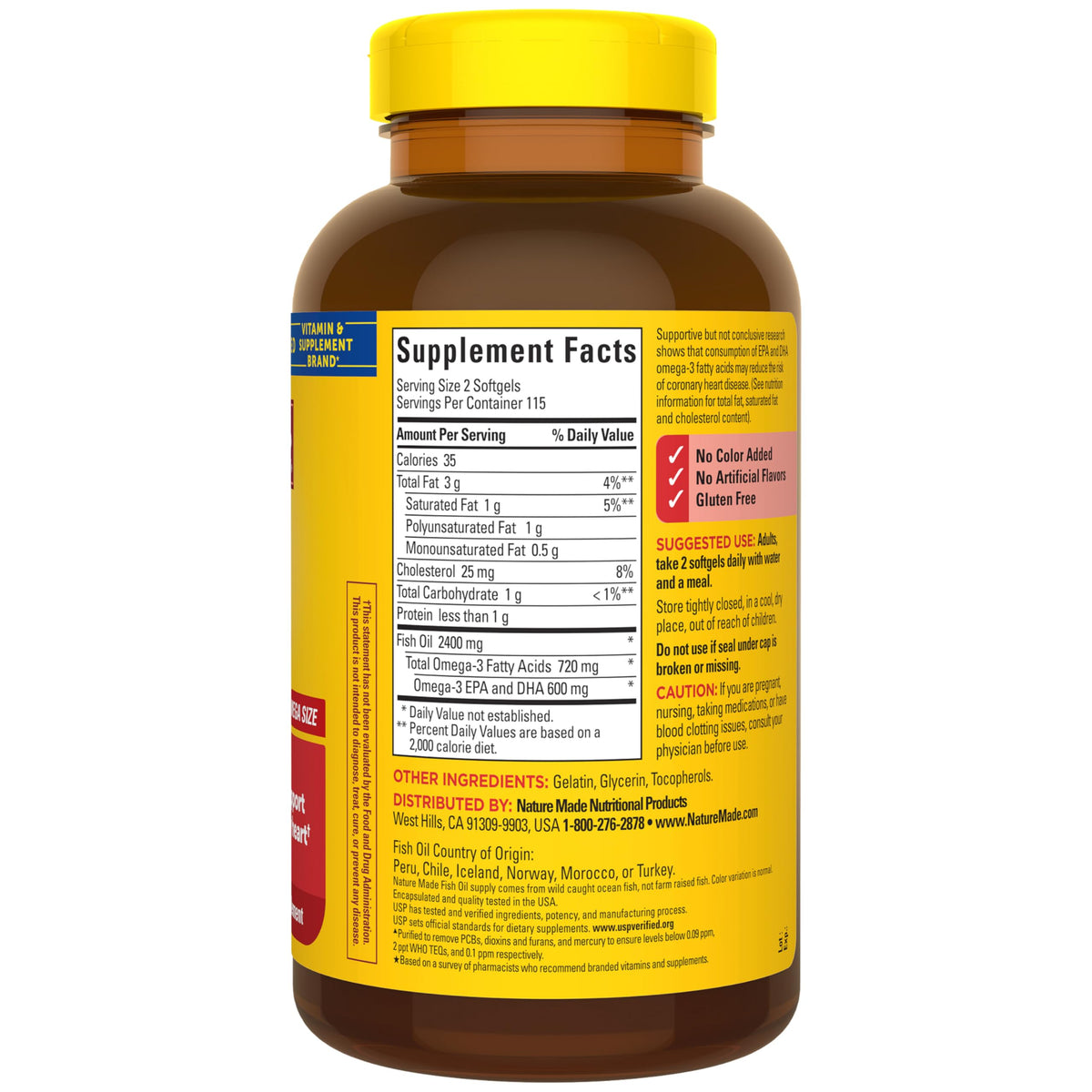 Nature Made Fish Oil Omega-3 1200mg Softgels