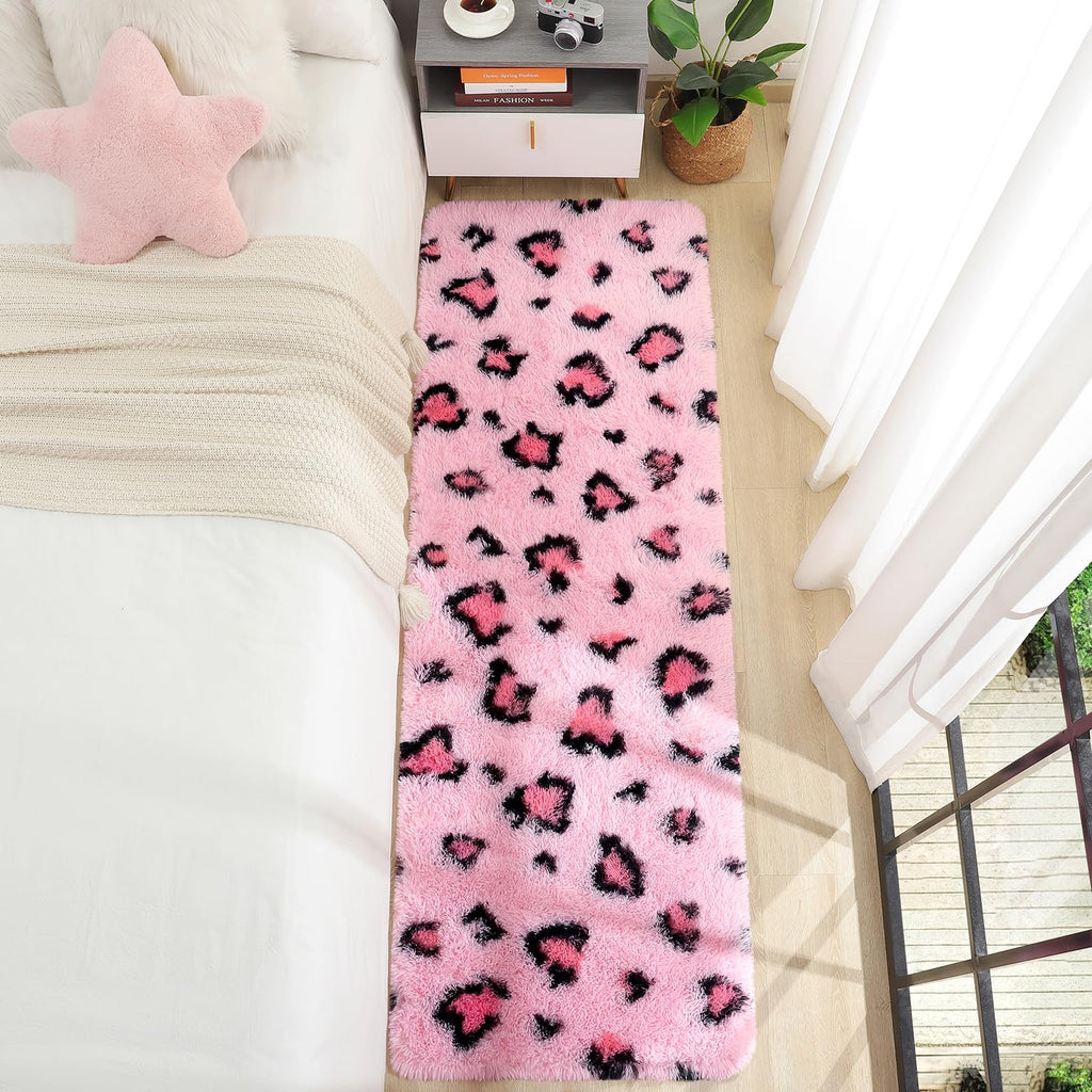 Amearea Leopard Area Rug - Pink / 2' X 6' (Runner) view 4