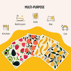 Augine Swedish Dishcloths for Kitchen, Reusable Paper Towel - 5 Count- Fruits view 4