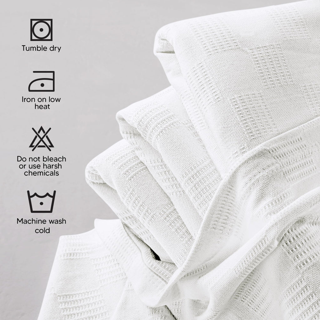 Utopia Bedding 100% Cotton Thermal Blanket Soft - White / Twin view 4