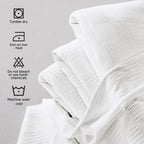 Utopia Bedding 100% Cotton Thermal Blanket Soft - White / Twin view 4