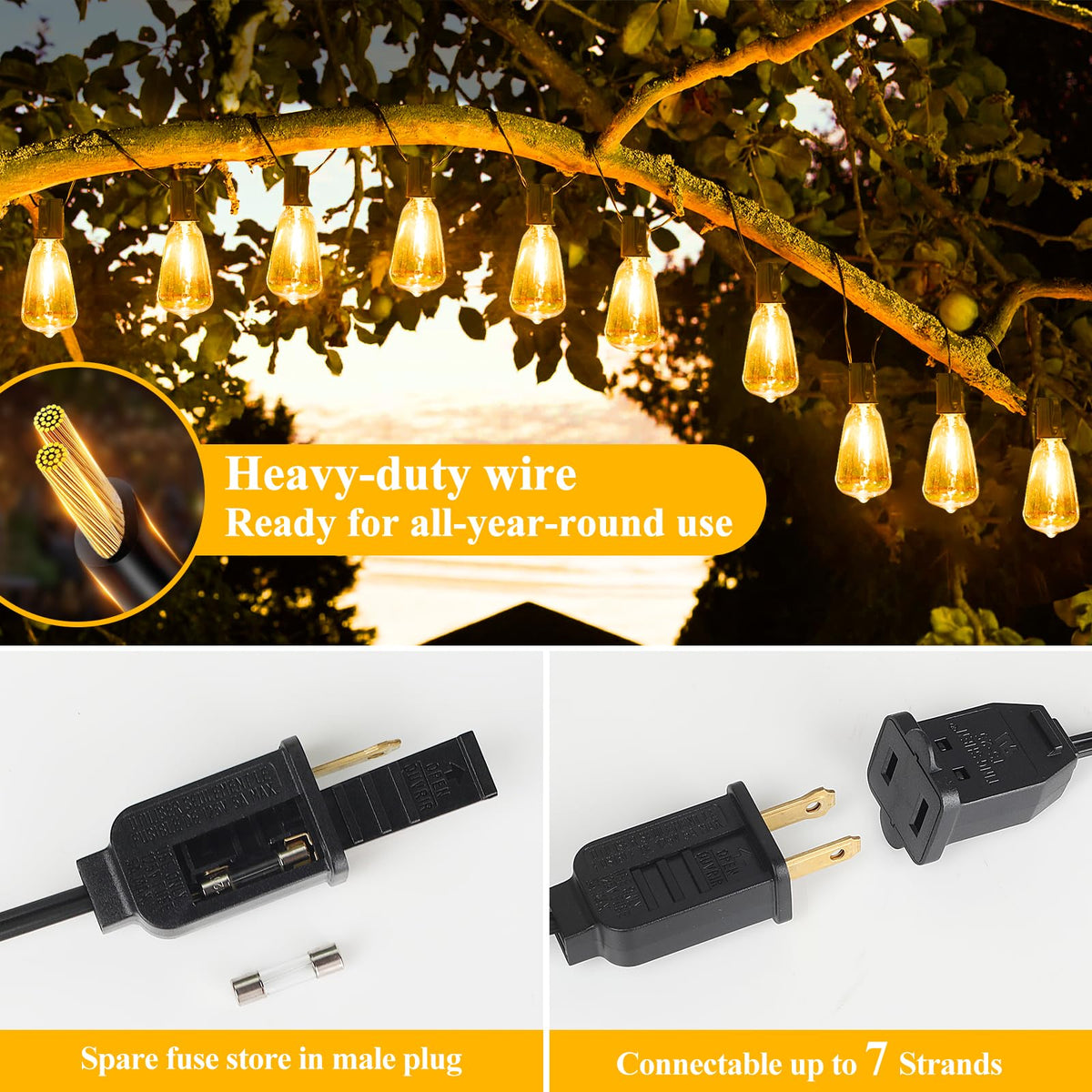 Brightever Outdoor String Lights