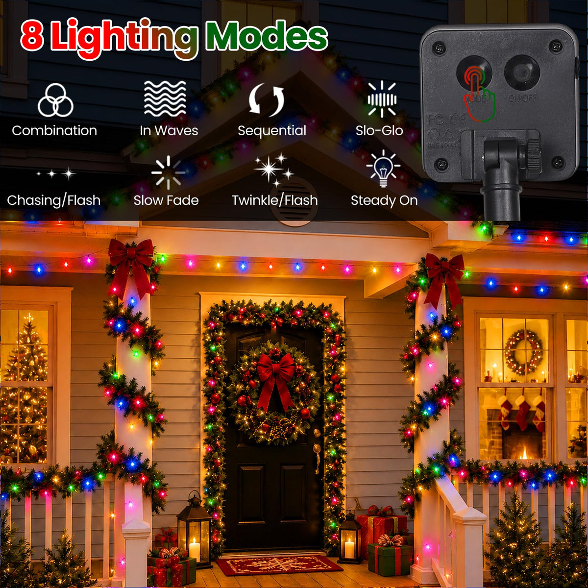 Moettany Solar String Lights Outdoor Waterproof - Multicolor view 2