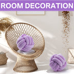 Namalu 2 Pcs Knot Pillow Decorative Throw Pillow - Light Purple / 10.6 Inches view 6