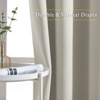 NICETOWN Blackout Kitchen Curtains 45 inch Length - Grommet Thermal Insulated Solid Vertical Drapes Room Darkening (Pack of 2)