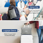BEDELITE Travel Blanket with Bag, Jacquard Fleece Blanket 65"x40" - Grey view 3