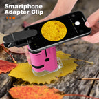 100x-250x Mini Pocket Microscope for Kids Adults - Pink view 2
