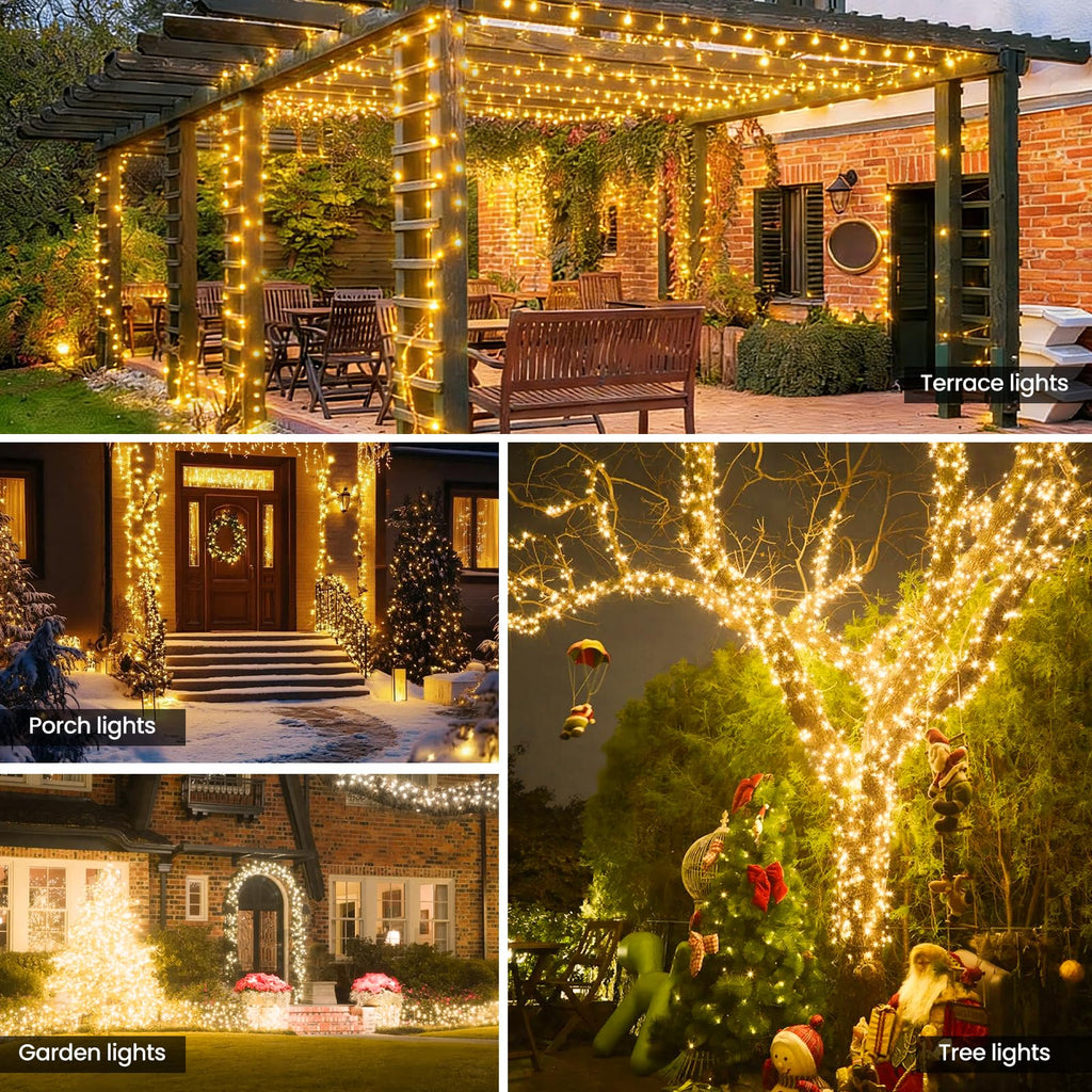 Moettany Solar String Lights Outdoor Waterproof - Warm White view 6