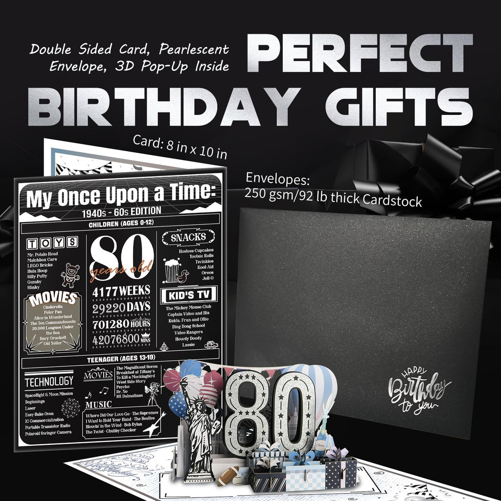 Birthday Card Gifts for Men Women, Large 3D Pop-up