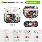 Compatible with AirPod PRO 3 2025 Shockproof Drop-Proof Wireless Earbuds Case with Keychain - Flower bed cat view 2