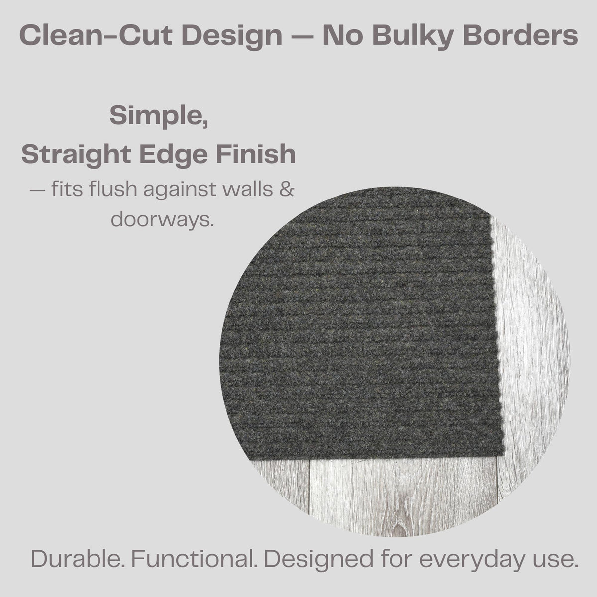 iCustomRug Ribbed Hallway Runner Rug, 3' x