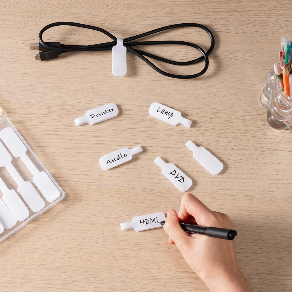 Trilancer Cable Cord Labels Large Size for Wire Organizing & Identification