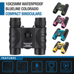 Barska 10x25 Waterproof Compact Binoculars - Blue view 2