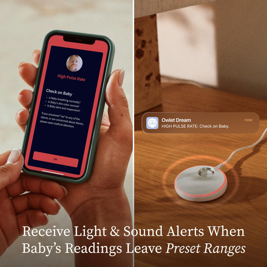 Owlet Dream Duo 3 Smart Baby Monitor System, Dream Sock + 2K HD Camera