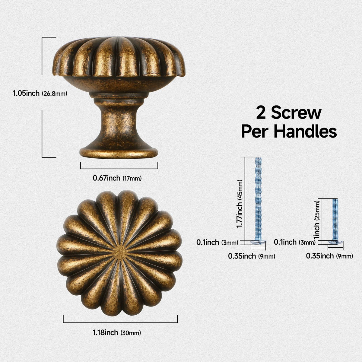 FAPUAL Solid Cabinet Knobs for Dressers - view 18