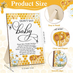 Geetery 51 Pcs Baby Shower Game Pacifier Necklace - Blue / Bee view 1