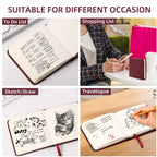 BOBO RABBIT 2 Pack Small Square 100GSM Mini Notebooks Blank Page Sketchbook - C-Red and Brown view 6