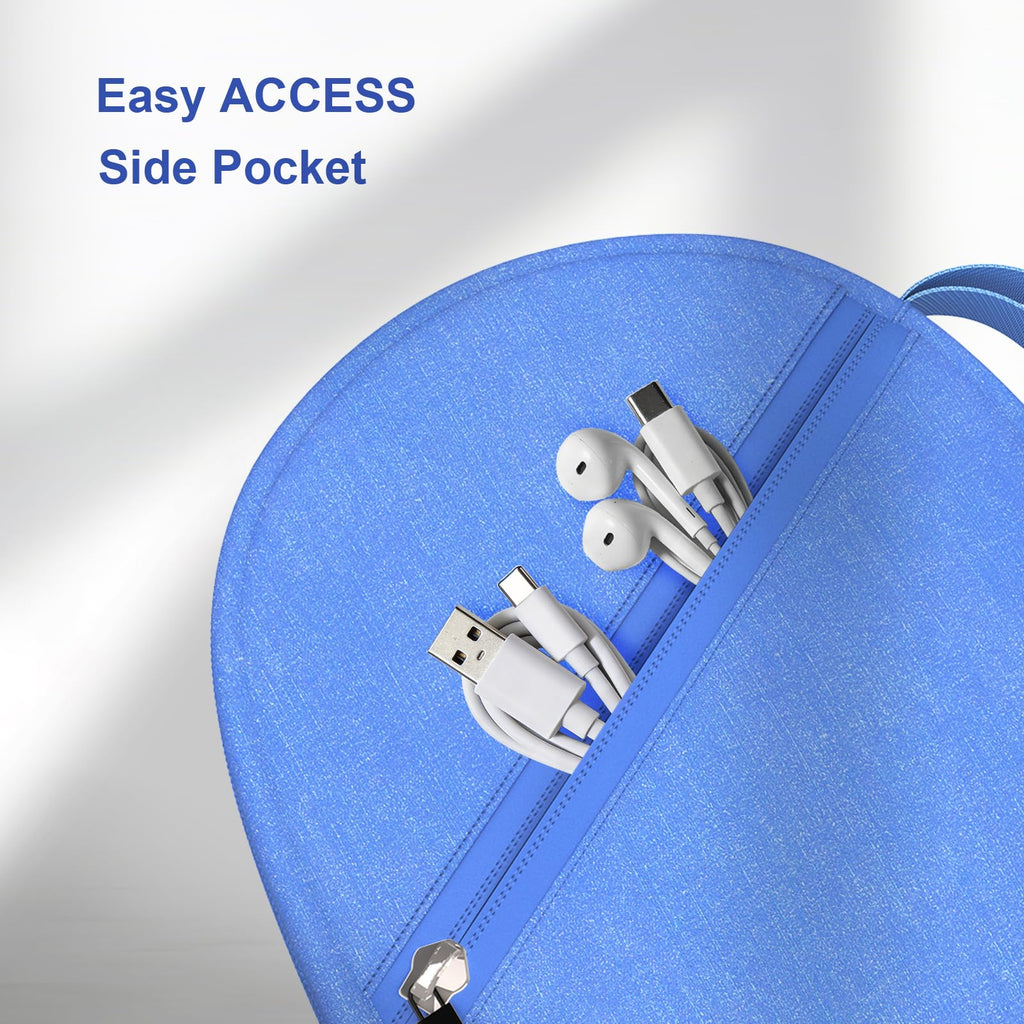 Headphone Case Compatible with JBL/Beats/Sony/BERIBES/SoundCore/TOZO/KVIDIO/JLab/Bose, Ultra-Thin Headphone Bag Travel Carrying Universal - Blue view 7