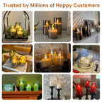 Eywamage Glass Flameless Candles with Remote - view 6