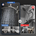 Veken Starlight 11.8" High Pressure Shower Head with Handheld, Easy Install (SHC5V417)
