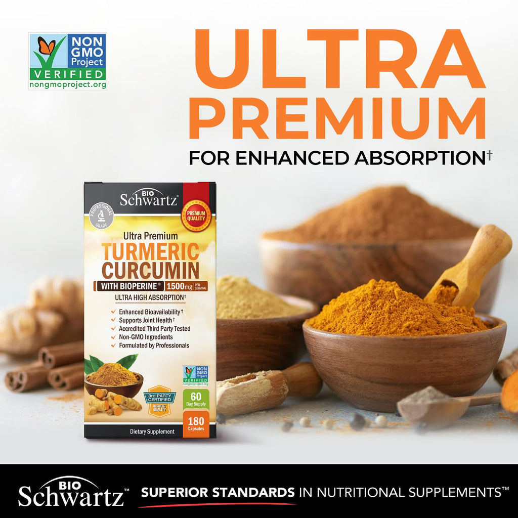 Turmeric Curcumin with Black Pepper Extract 1500mg