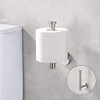TASTOS Toilet Paper Holder SUS304 Stainless Steel Round - Brushed Nickel / 1 view 2