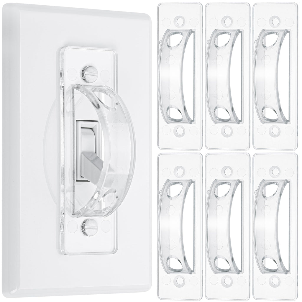 Bates Choice Bates- Light Switch Guard Cover, 6 Pack, Clear, Toggle Switch Cover, Light Switch Blocker (LSG6)