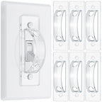 Bates Choice Bates- Light Switch Guard Cover, 6 Pack, Clear, Toggle Switch Cover, Light Switch Blocker (LSG6)