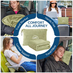 BEDELITE Travel Blanket with Bag, Jacquard Fleece Blanket 65"x40" - Sage Green view 3