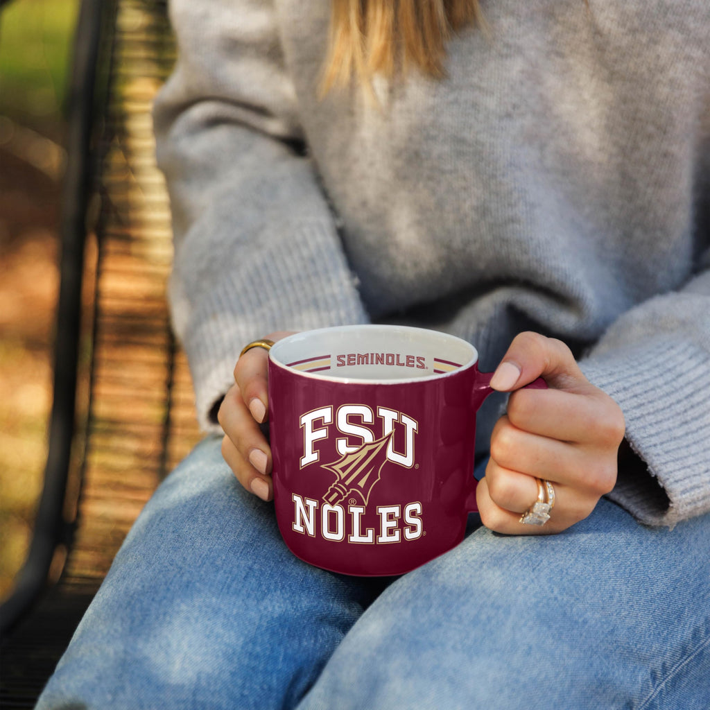 Logo Brands NCAA 15 oz Stripe Coffee Mug - Florida State Seminoles view 1
