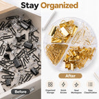 Creechwa Paper Binder and Clips - Gold / 72 / 1 Pack view 7