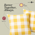 Native Fab Throw Pillow Cushion Cover for Sofa Couch Bed Comfort - Buffalo Lemon Yellow / 20" x 12" (Pack of 2) view 4