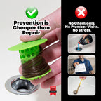 TubShroom The Revolutionary Tub Drain Protector Hair - Green view 5