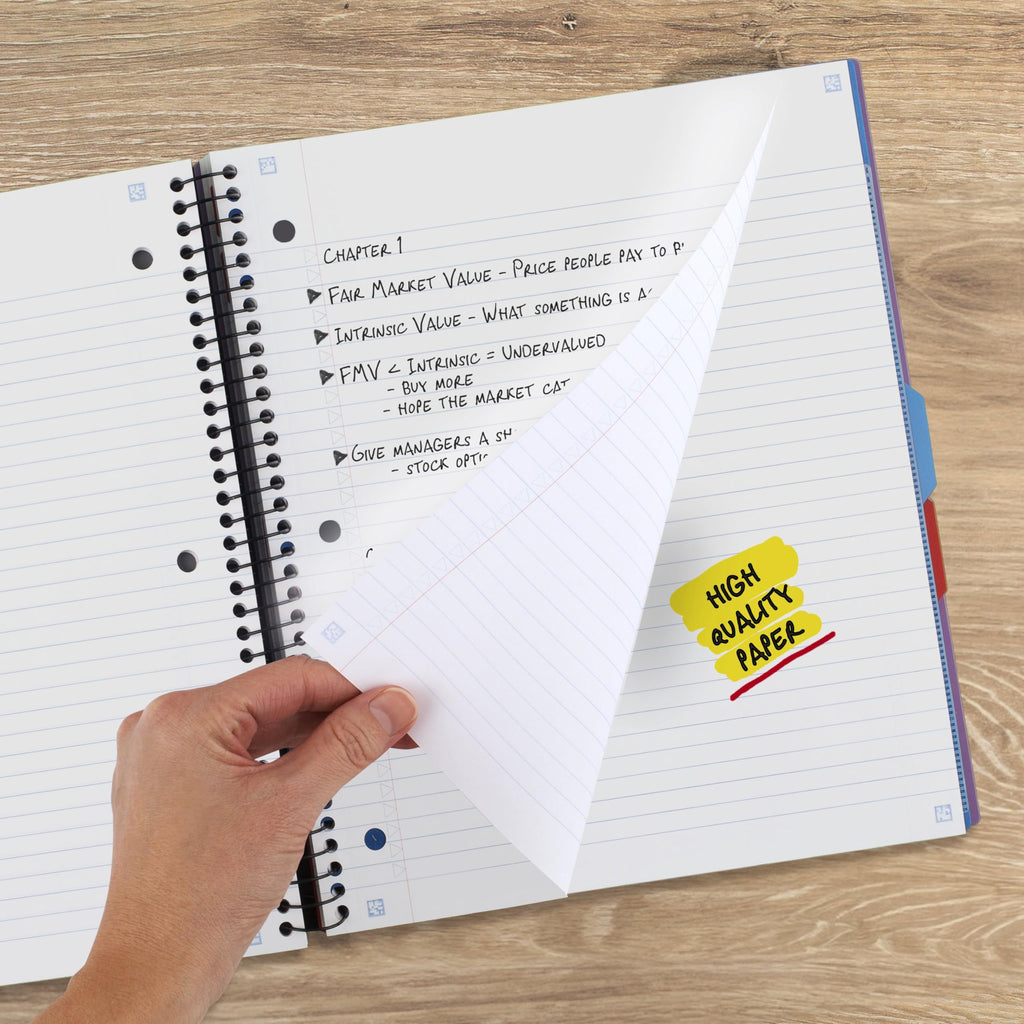 Five Star Advance Spiral Notebook + Study App - Amethyst Purple view 3