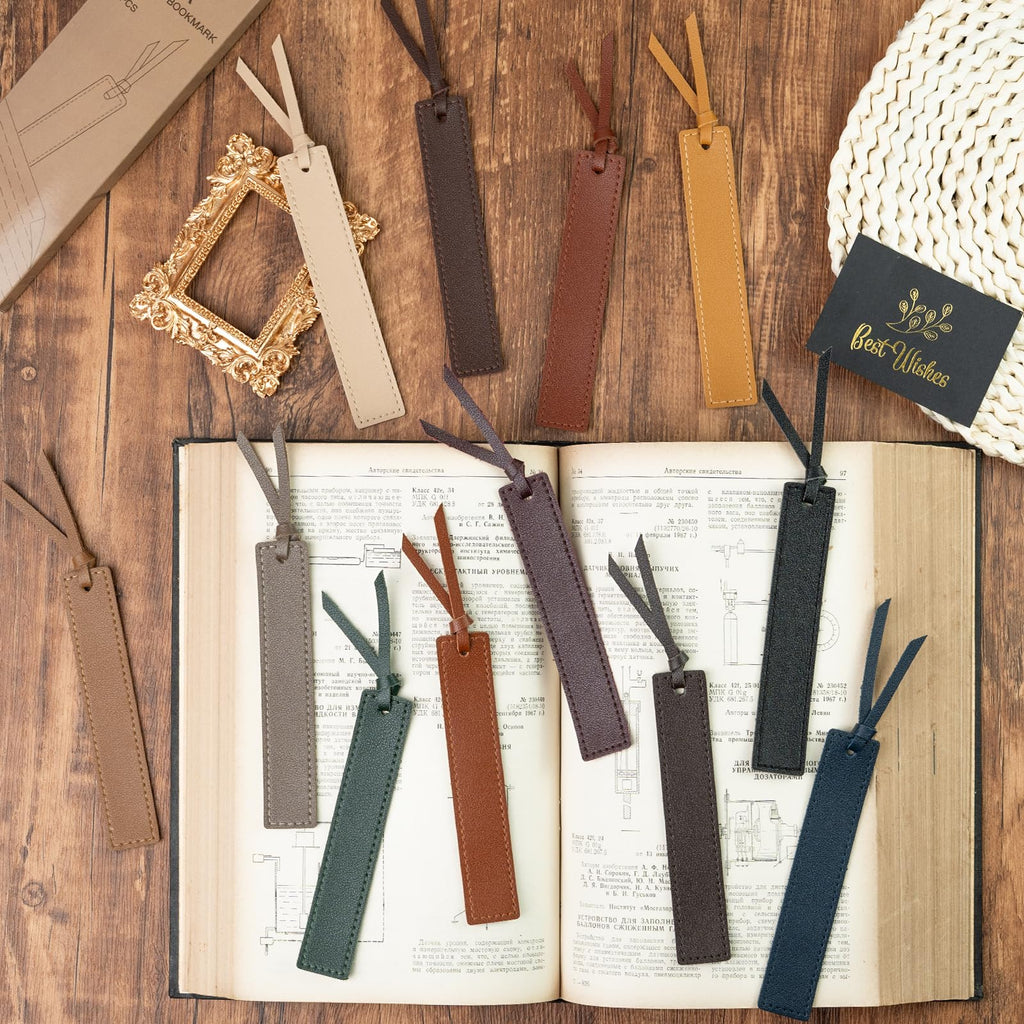 MIXVOVA Leather Bookmarks - Dark & Light view 3