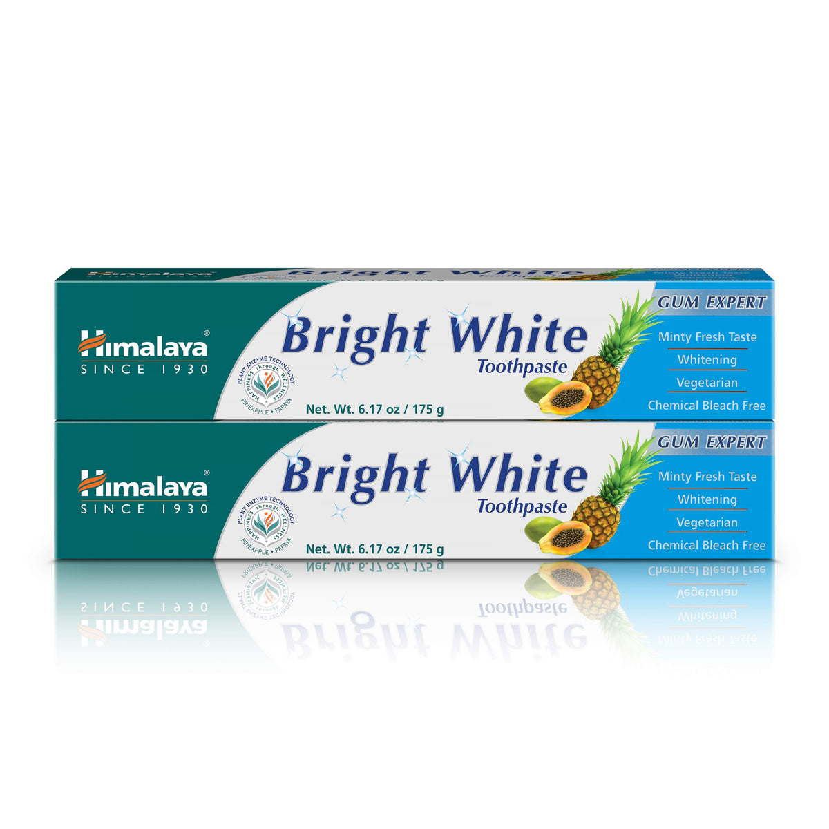 Himalaya Bright White Fluoride-Free Toothpaste, (6.17 oz), 2 Pack