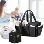 Fasrom Breast Pump Caddy with Cooler Bag, Pump Parts Organizer (additional view 6)