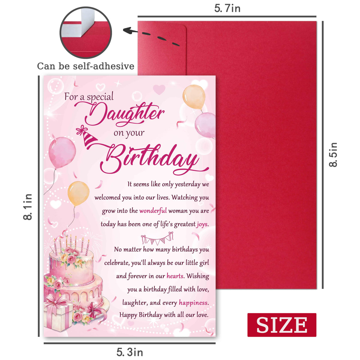 Nicavvi Birthday Card 99-102+151-156 - Special Daughter view 1