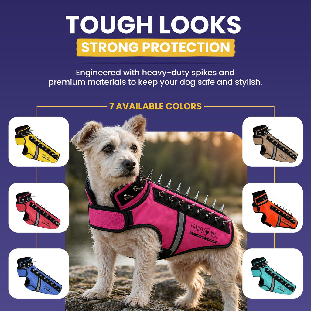 CoyoteVest SpikeVest Dog Harness, XXS, Yellow - view 7