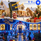 Moettany Solar String Lights Outdoor Waterproof - Blue view 1